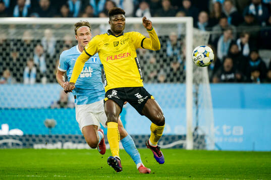 Elfsborgs Terry Yegbe mot Malmö FFs Erik Botheim