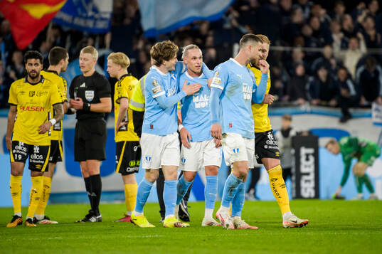 Malmö FFs Oliver Berg, Arnor Sigurdsson och Gabriel Dal