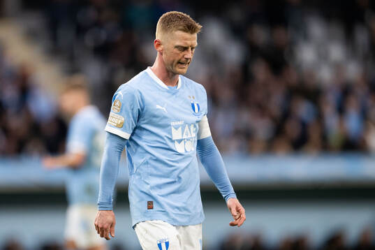 Malmö FFs Anders Bleg Christiansen deppar