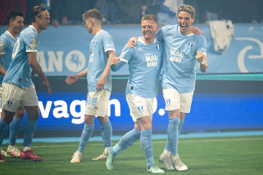 Malmö FFs Anders Bleg Christiansen och Jens Stryger Larsen
