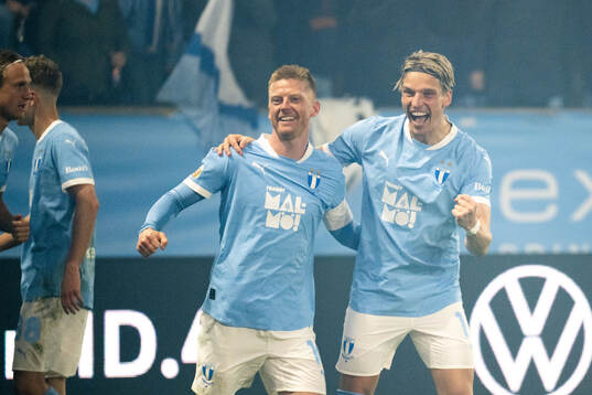 Malmö FFs Anders Bleg Christiansen och Jens Stryger Larsen