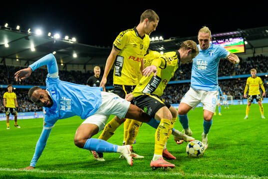 Malmö FFs Isaac Kiese Thelino och Arnor Sigurosson