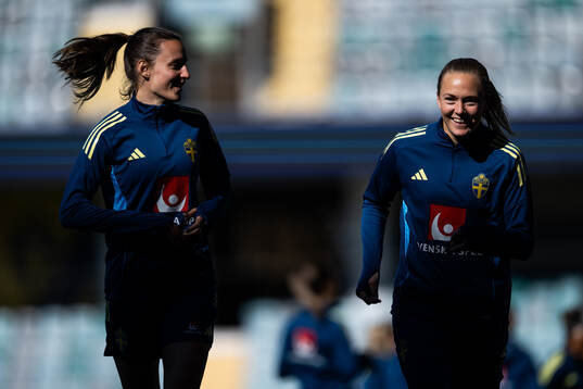 Nathalie Björn and Magdalena Eriksson of the Swedish