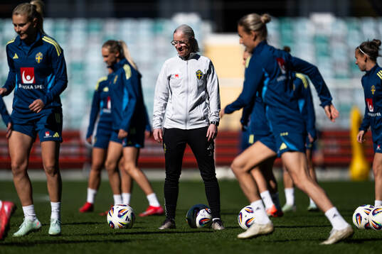 Assistant coach Victoria Sandell of the Swedish women's
