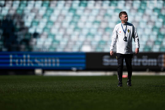 Head coach Peter Gerhardsson of the Swedish women's