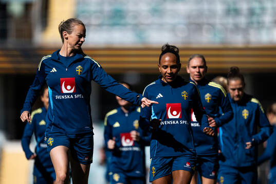 Amanda Ilestedt and Madelen Janogy of the Swedish women's