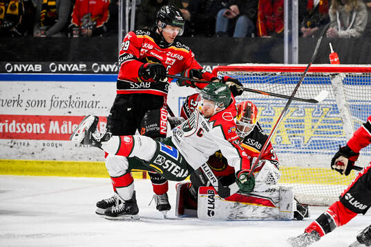 Luleås Erik Gustafsson och Frölundas Max Friberg