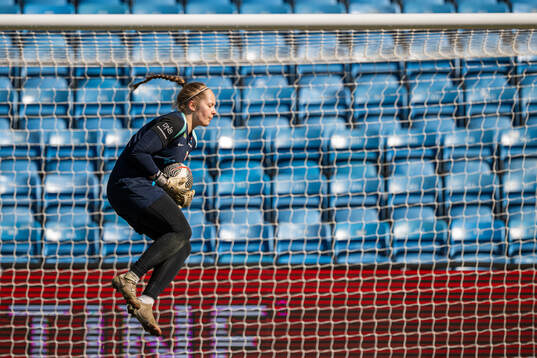 Goalkeeper Aurora Mikalsen of the Norwegian women's