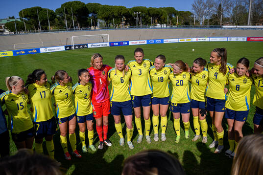 Players of Sweden celebrate