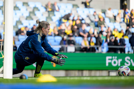 Goalkeeper Jennifer Falk of Sweden