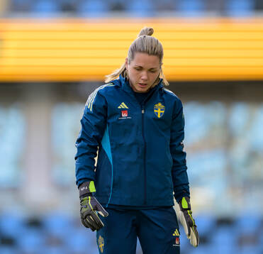Goalkeeper Jennifer Falk of Sweden
