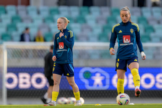 Anna Sandberg and Kosovare Asllani of Sweden