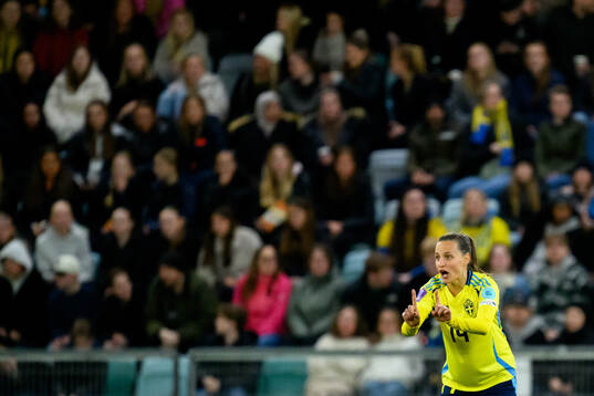Nathalie Björn of Sweden reacts