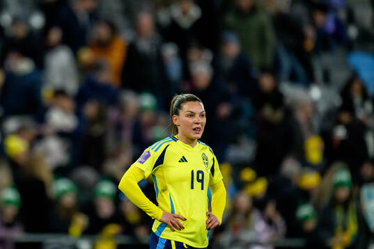 Johanna Rytting Kaneryd of Sweden looks dejected