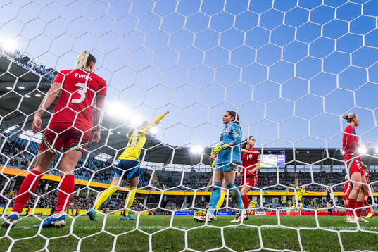 Nathalie Björn of Sweden celebrates