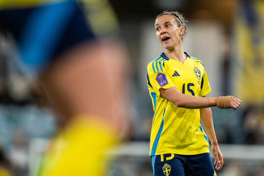 Julia Zigiotti Olme of Sweden reacts