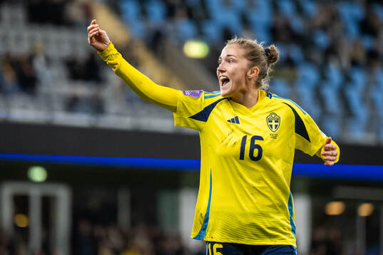 Filippa Angeldahl of Sweden reacts