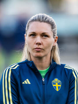 Goalkeeper Jennifer Falk of Sweden