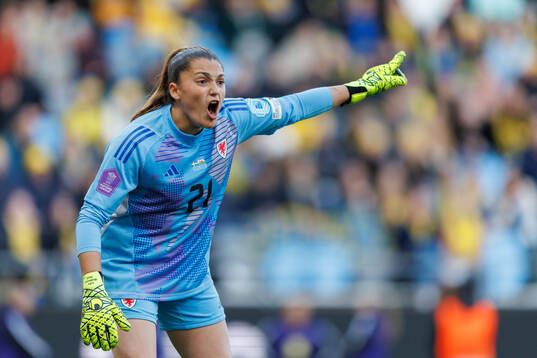 Goalkeeper Safia Middleton-Patel of Wales