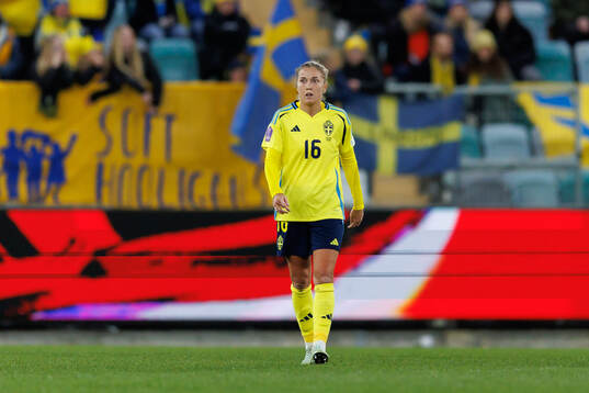 Filippa Angeldahl of Sweden looks dejected