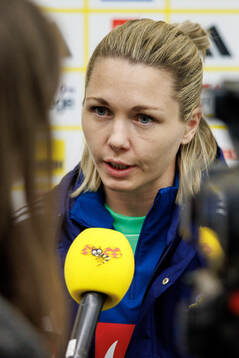 Goalkeeper Jennifer Falk of Sweden
