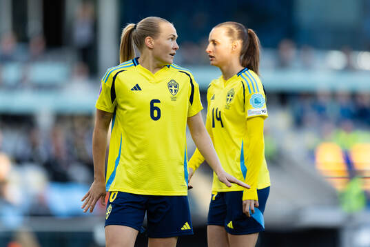 Magdalena Eriksson and Nathalie Björn of Sweden