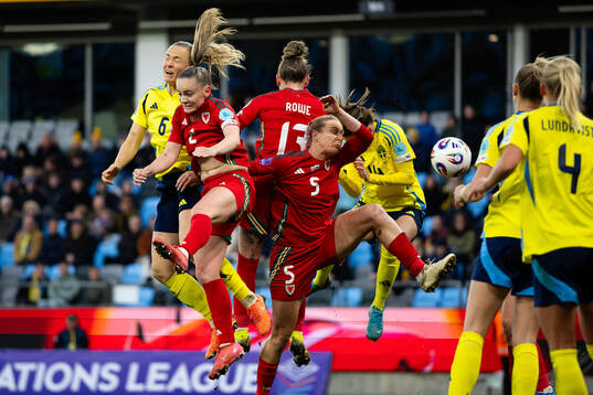 Magdalena Eriksson and Nathalie Björn of Sweden against
