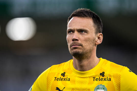 Västerås målvakt Anton Fagerström vid lineup