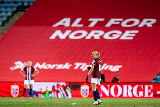 Frida Maanum of Norway looks dejected
