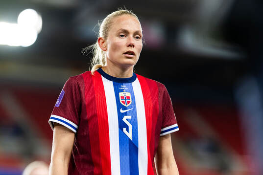 Guro Bergsvand of Norway looks dejected