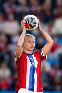 Emilie Woldvik of Norway takes a throw in