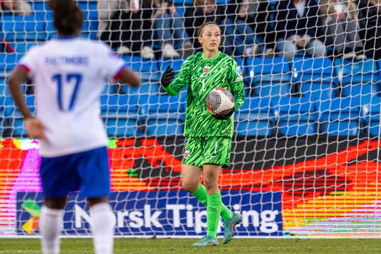 Goalkeeper Cecilie Fiskerstrand of Norway