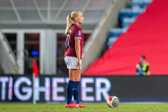 Cathinka Tandberg of Norway looks dejected