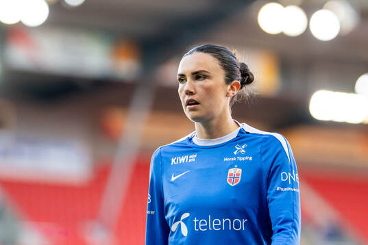 Ingrid Syrstad Engen of Norway warms up