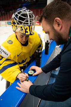 Goaltender Emma Söderberg of Sweden