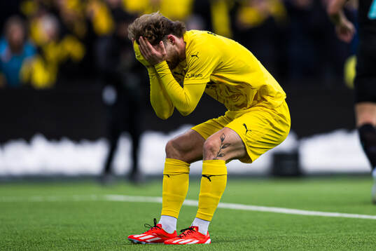 Ole Didrik Blomberg of Bodø/Glimt looks dejected
