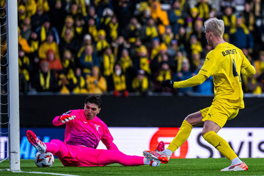 Odin Bjørtuft of Bodø/Glimt missing a chance to score