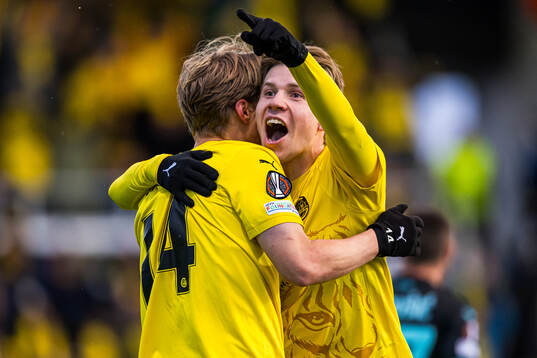 Ulrik Saltnes of Bodø/Glimt celebrates