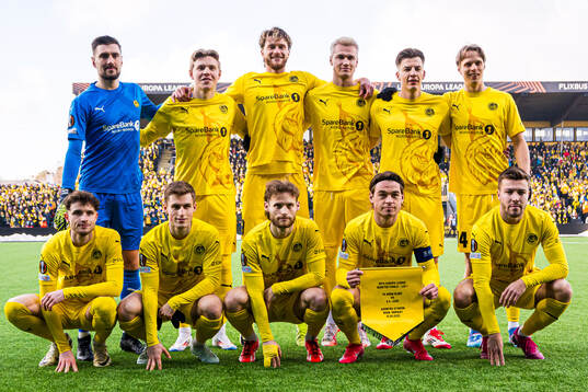 The starting eleven of Bodø/Glimt, from the top left;