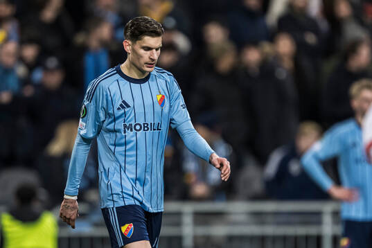 Nino Zugelj of Djurgården looks dejected