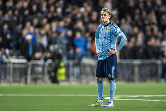 Oskar Fallenius of Djurgården looks dejected