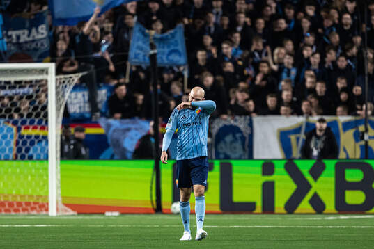 Marcus Danielson of Djurgården looks dejected
