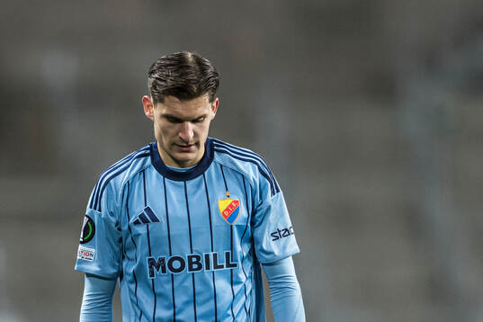 Nino Zugelj of Djurgården looks dejected