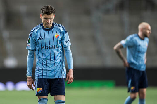 Nino Zugelj of Djurgården looks dejected