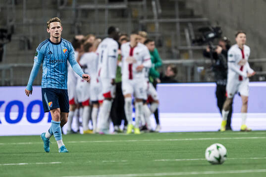 Tobias Gulliksen of Djurgården looks dejected