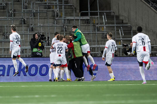 Players of Rapid Wien celebrate