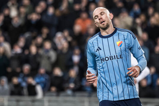 Marcus Danielson of Djurgården looks dejected