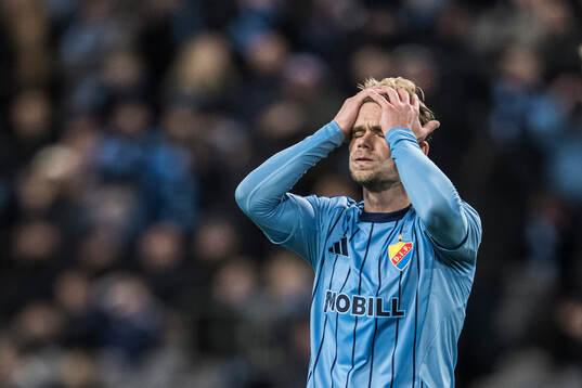 Hampus Finndell of Djurgården looks dejected