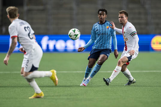 Isak Alemayehu Mulugeta of Djurgården and Matthias Seidl