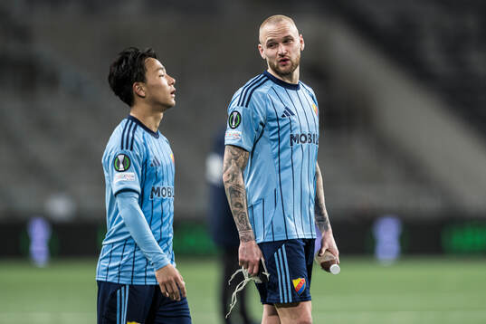 Keita Kosugi and Adam Ståhl of Djurgården